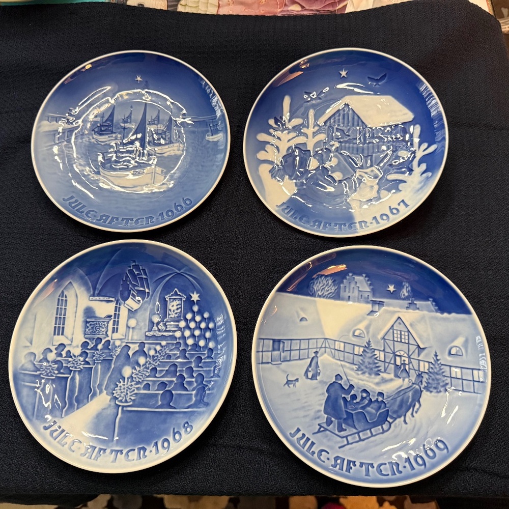 Bing & Grondahl Christmas Plate Bundle '66, '67, 68, 69